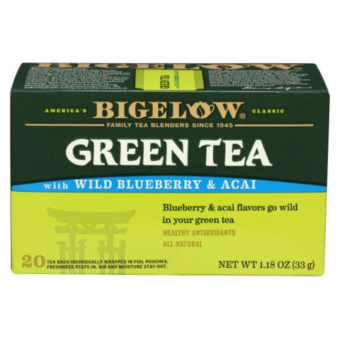 Green Tea With Wild Blueberry & Acai 20 Bags (Case of 6) by Bigelow