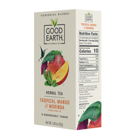 Good Earth Teas, Sensorials Moringa Mango, 15 Bags Good Earth Teas