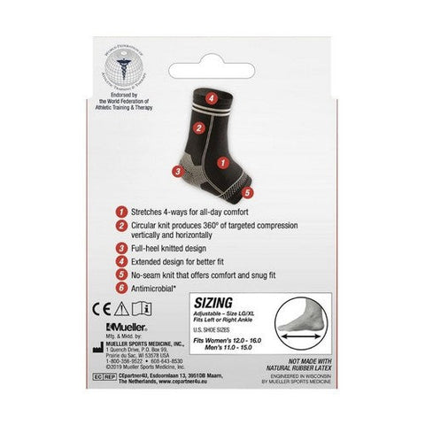 Mueller, Sport Care 4-Way Stretch Ankle Support Large & X-Large, 1 Count Mueller