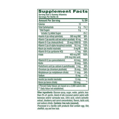 Vitafusion, Multivites Multivitamin Gummy Natural Berry Peach And Orange, 70 Gummies Vitafusion