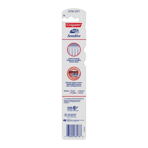 Colgate, 360 Degrees Enamel Health Sensitive Toothbrush Extra soft, 1 Count Colgate