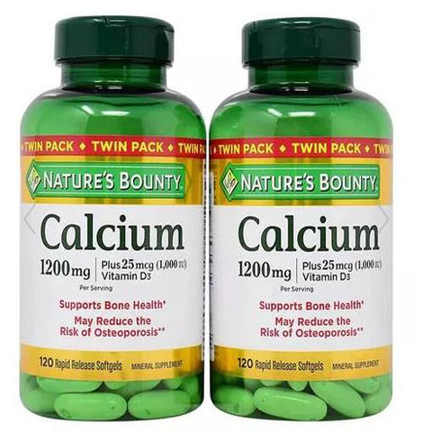 Calcium + Vitamin D Twin Pack 120 + 120ct by Nature's Bounty