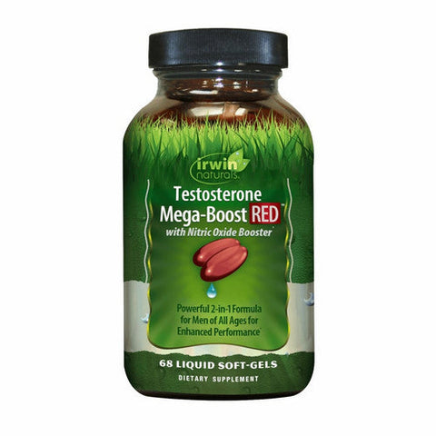 Irwin Naturals, Testosterone Mega Boost RED, 68 Softgels