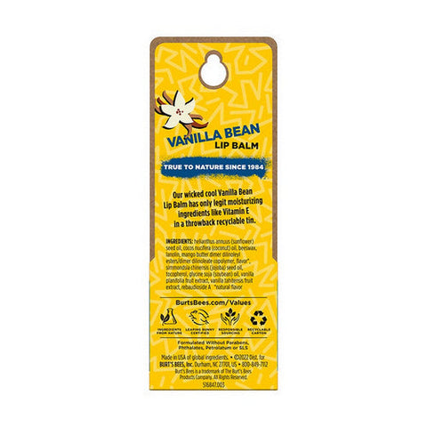 Burts Bees, Vanilla Bean Lip Balm, 0.3 Oz Burts Bees