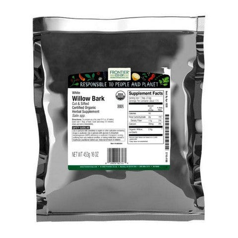 Frontier Coop, Organic Willow Bark Cut & Sifted, 1 Lb