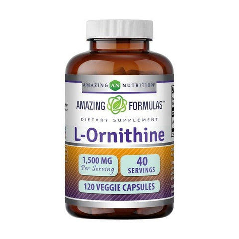 Amazing Nutrition, Amazing Formulas L-Ornithine, 1500 mg, 120 Caps