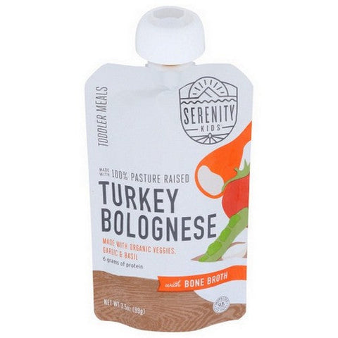 Serenity Kids, Organic Turkey Bolognese With Bone Broth Toddler, 3.5 Oz(Case Of 6) Serenity Kids
