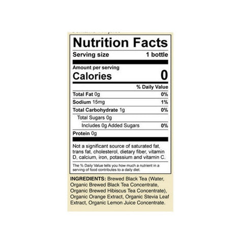 Saint James Brands Llc, Organic Black Tea Blood Orange And Hibiscus, 16.9 Oz (Case Of 12) Saint James Brands Llc