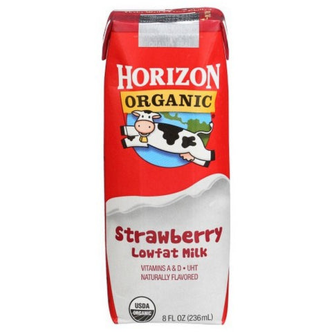 Organic Single Serve Strawberry 1% Milk 8 Oz(Case Of 12) by Horizon