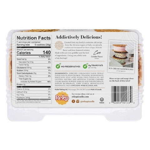 Reko, Gingerbread Pizzelle, 7 Oz(Case Of 12) Reko