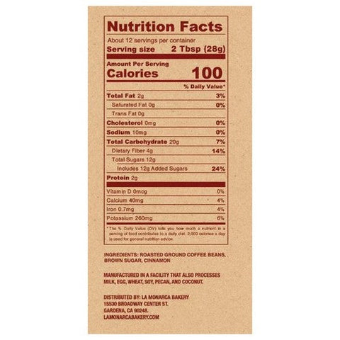 La Monarca Bakery, Cafe De Olla, 12 Oz(Case Of 6) La Monarca Bakery