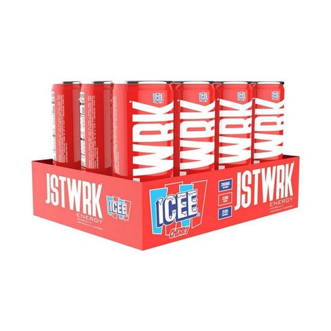 JST WRK Energy, JST WRK Energy Drink ICEE Cherry, 16 Oz (12 Count) JST WRK Energy