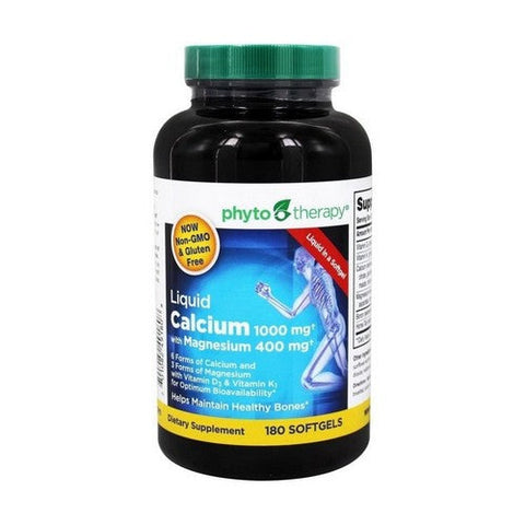 Phyto Therapy, Liquid Calcium With Magnesium, 180 SG EA