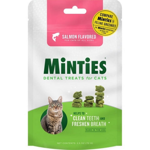 Vetiq Minties Dental Treats For Cats 2.5 Oz, Salmon by VetIQ
