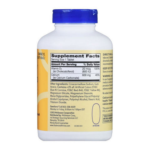 Foster And Thrive, Calcium Plus Vitamion D3, 600 Mg, 300 Tabs Foster And Thrive