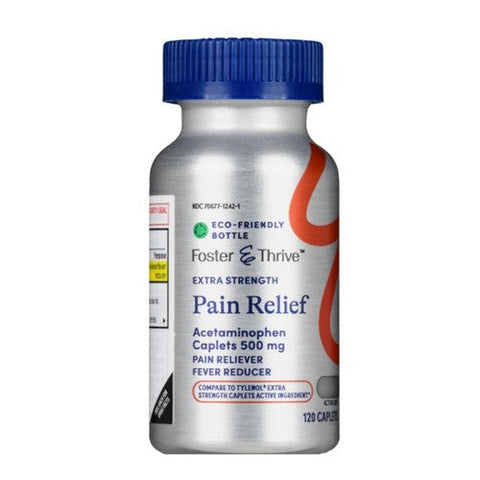 Foster And Thrive, Extra Strength Pain Relief Acetaminophen Caplets, 500 Mg, 120 Caps Foster And Thrive