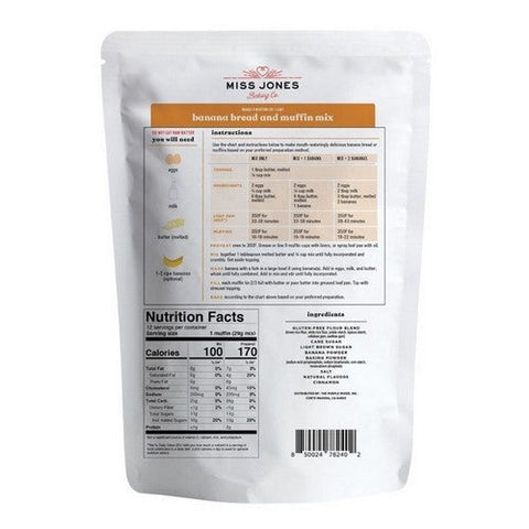 Miss Jones Baking Co, Bread And Muffin Mix Banana, 12.35 Oz (Case Of 6) Miss Jones Baking Co