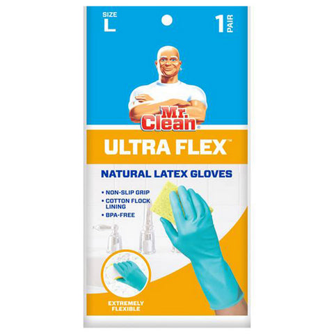 Ultra Flex Natural Latex Gloves Large 1 Count (Case Of 6) by Mr. Clean