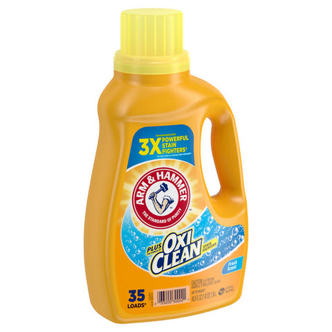Plus Oxi Clean Fresh Scent Liquid Laundry Detergent 45.5 Oz / 35 Loads (Case Of 8) by Arm & Hammer