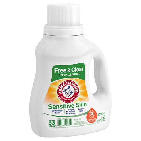 Sensitive Skin Free And Clear Liquid Laundry Detergent 33 Oz / 33 Loads (Case Of 8) by Arm & Hammer
