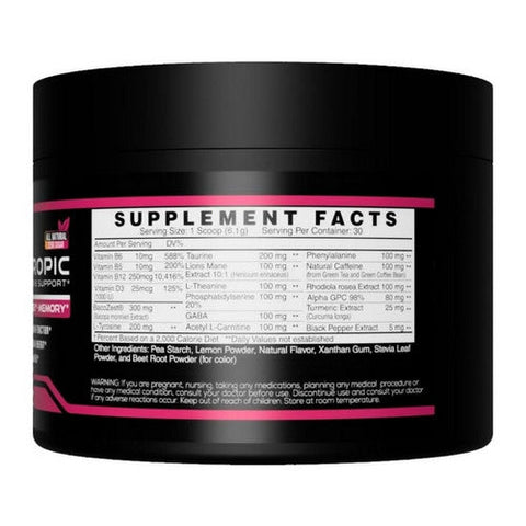 EC Sports, Brain Boost NooTropic Powder Rasp Lemonade, 184 Grams EC Sports