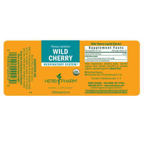 Herb Pharm, Wild Cherry, 1 Oz Herb Pharm