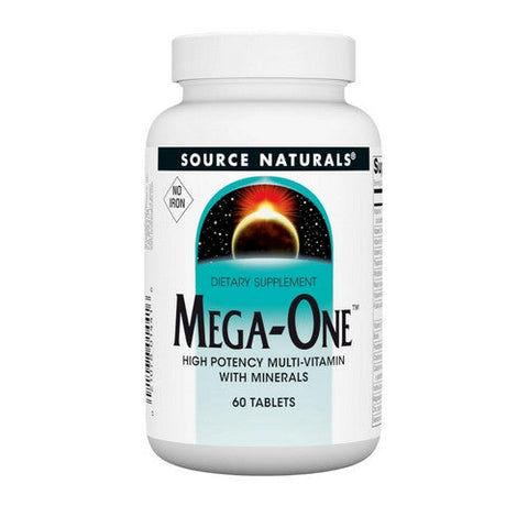 Source Naturals, Mega-One Multi-Vitamin Iron Free, 60 Tabs Source Naturals