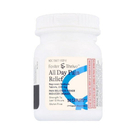 Foster And Thrive, All Day Pain Relief Naproxen Sodium, 220 Mg, 50 Caps Foster And Thrive