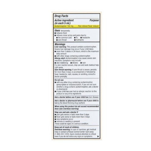 Foster And Thrive, Children'S Pain & Fever Acetaminophen Grape, 4 Oz Foster And Thrive