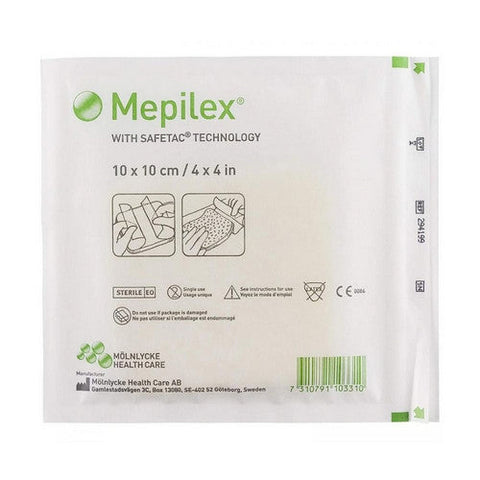 Molnlycke, Molnlycke Mepilex Silicone Foam Dressing 4 X 4 Inch, 5 Count Molnlycke