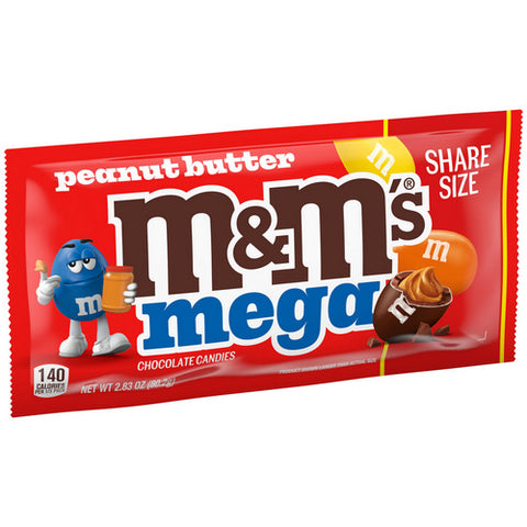 Mega Peanut Butter Share Size 2.83 Oz (Case Of 24) by M&M