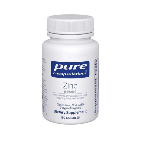 Zinc (Citrate) 180 Caps by Pure Encapsulations