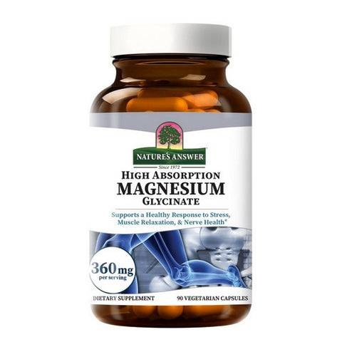 Magnesium Glycinate 90 Vegetarian Capsules by Nature's Answer