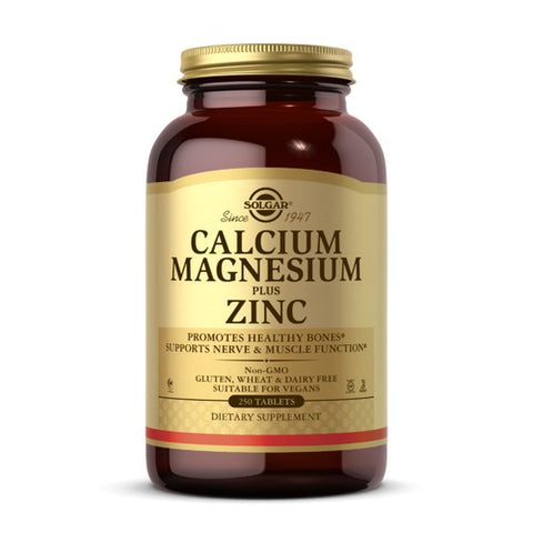 Solgar, Calcium Magnesium Plus Zinc Tablets, 250 Tabs Solgar