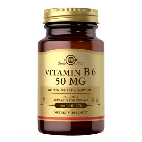Solgar, Vitamin B6, 50 mg, 100 Tabs Solgar