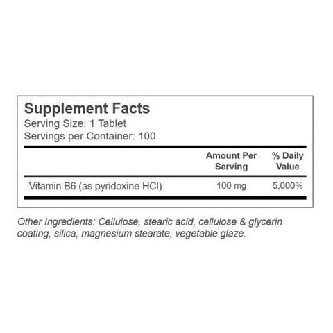 Country Life, Vitamin B-6, 100 MG, 100 Tabs