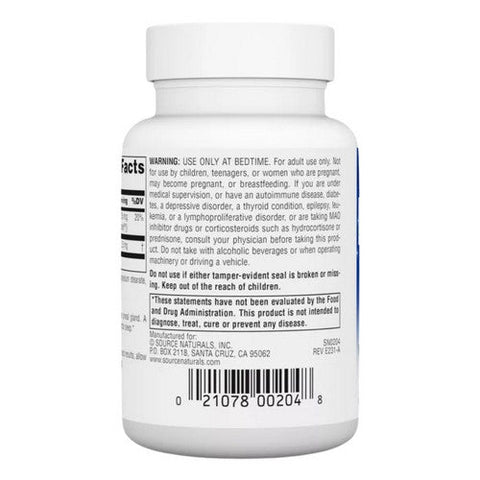 Source Naturals, Melatonin, 2.5 mg, Sublingual Peppermint 240 Tabs Source Naturals