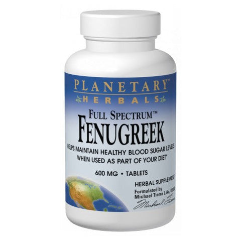 Planetary Herbals, Full Spectrum Fenugreek, 600 mg, 120 Tabs Planetary Herbals