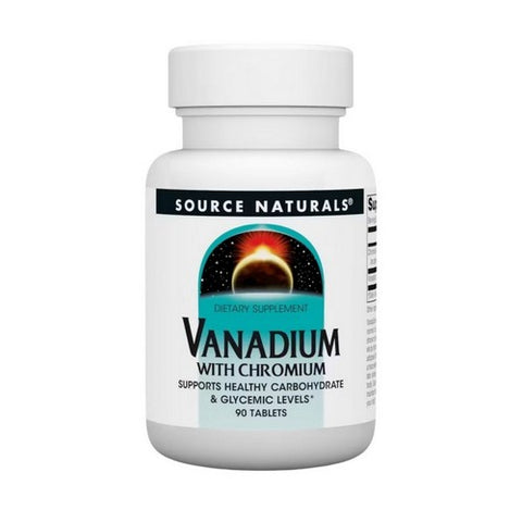 Source Naturals, Vanadium With Chromium, W/chromium 90 Tabs Source Naturals