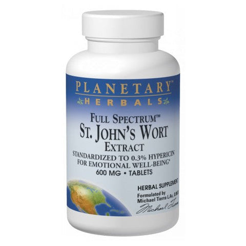 Planetary Herbals, Full Spectrum St. John's Wort Extract, 600 mg, 120 Tabs