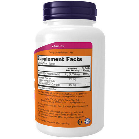 Now Foods, Vitamin C-1000, With rose hips, 100 Tabs