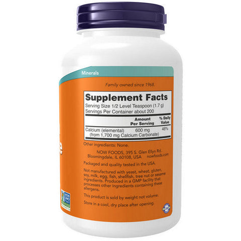 Now Foods, Calcium Carbonate Powder, 12 OZ Now Foods