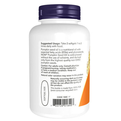 Now Foods, Pumpkin Seed Oil, 1000 mg, 100 Sgels