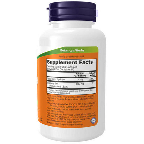 Now Foods, Slippery Elm, 400 mg, 100 Caps