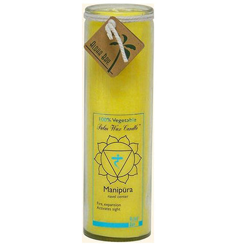 Aloha Bay, Candle Chakra Jar, Unscented Yellow,17 OZ