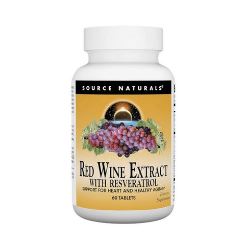 Source Naturals, Red Wine Extract, W/resveratrol Tabs 60 Tabs Source Naturals