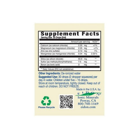 Eidon Ionic Minerals, Minerals Boron Liquid Concentrate, 2 Oz Eidon Ionic Minerals