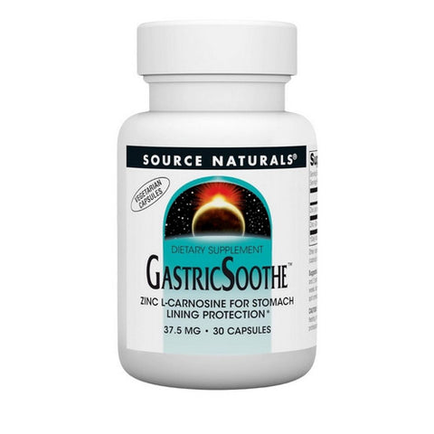 Source Naturals, Gastricsoothe Zinc L-Carnosine, 37.5 Mg, 30 Caps Source Naturals