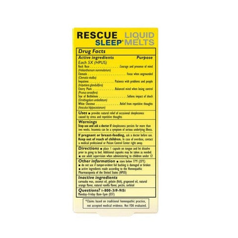 Bach, Rescue Sleep Liquid Melts, 28 Caps Bach