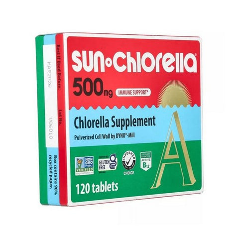 Sun Chlorella, Chlorella A Tablets, 500 MG, 120 Count